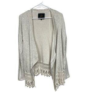 BB Dakota Revolve Bellmy Oatmeal Fleece Cardigan Small